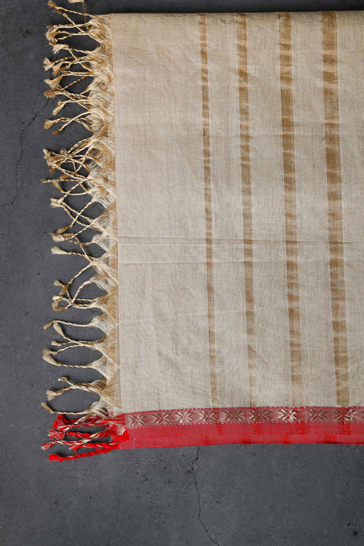 2 Piece Dress material(Shirt+dupatta), color-golden solid, dupatta with thin red zari border