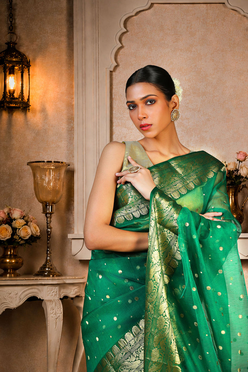 Shop the Best Chanderi Silk Saree for Karva Chauth Online
