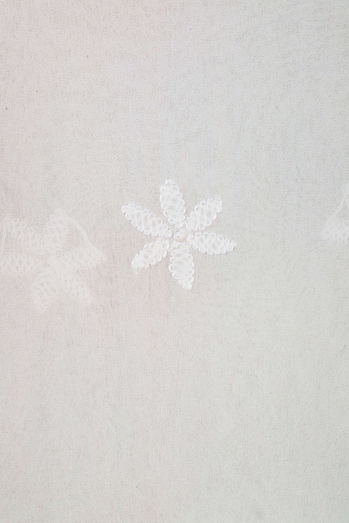 Chikankari Dress Material (Shirt+Bottom) with cut-dana work, Fine Georgette, Color-Acru