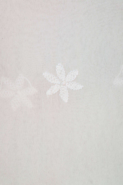 Chikankari Dress Material (Shirt+Bottom) with cut-dana work, Fine Georgette, Color-Acru