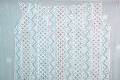 Chikankari Dress Material (Shirt+Bottom) with cut-dana work, Fine Georgette, Acru