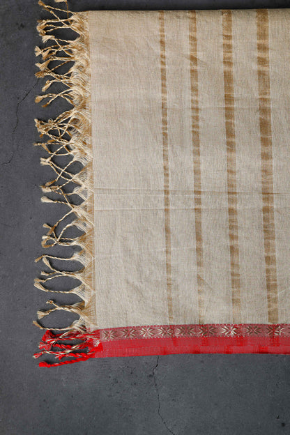 2 Piece Dress material(Shirt+dupatta), color-golden solid, dupatta with thin red zari border