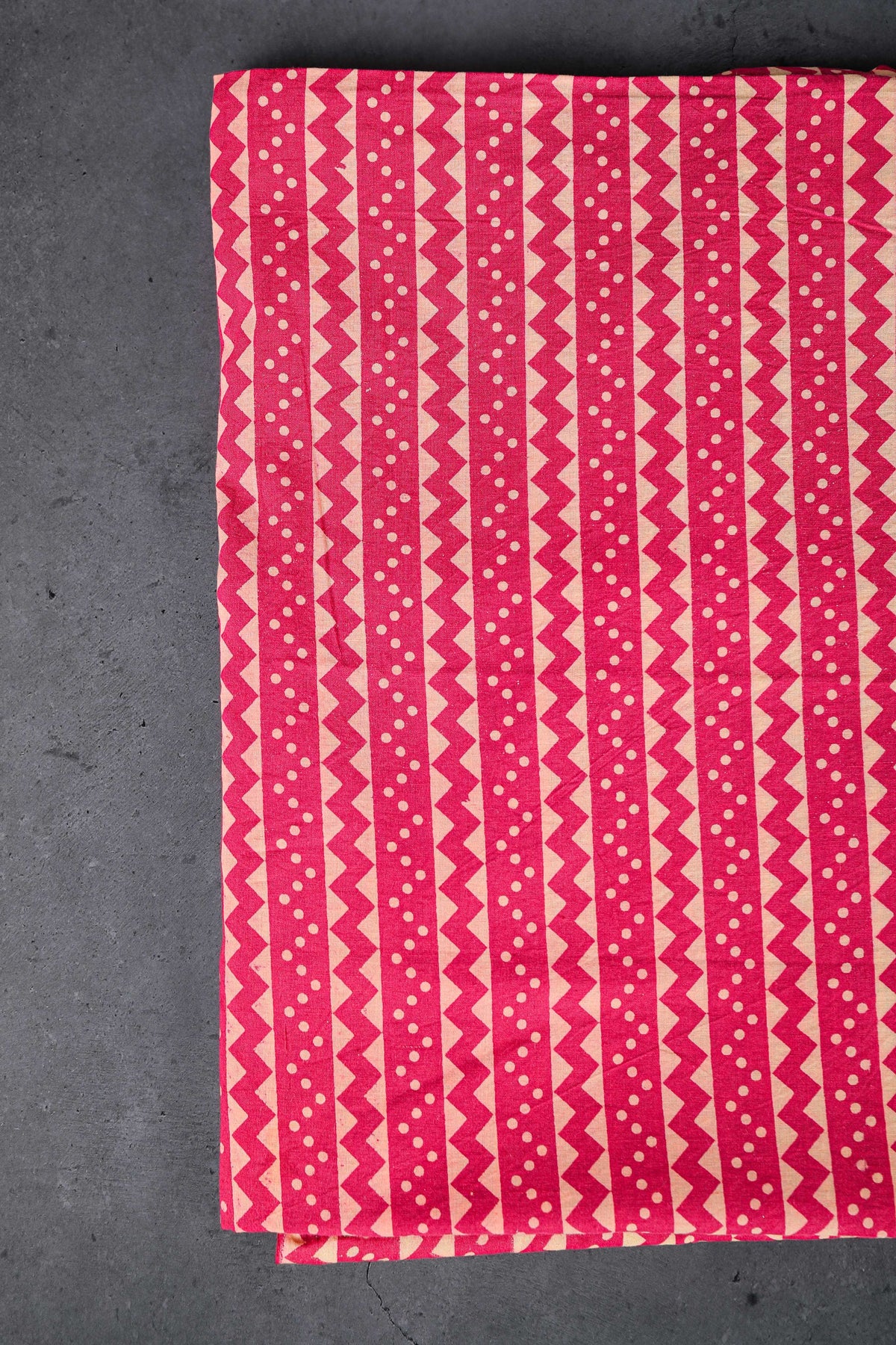 Ajrakh Dress Material, 100% Cotton, Color-Blue/Pink