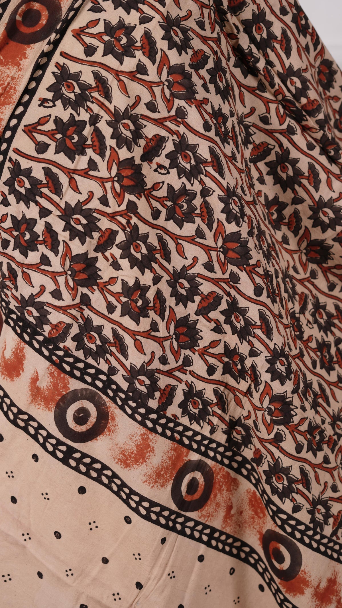 Ajrakh Dupatta, 100% Cotton, Color-Beige