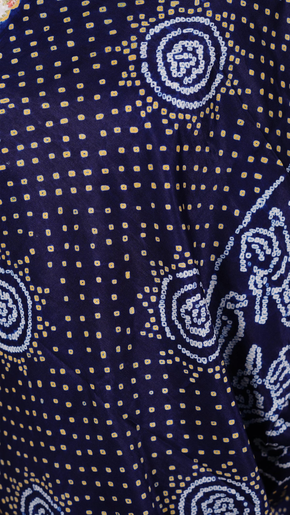 Gujrati Bandhej Dupatta, Gajji Silk, Color-Navy Blue
