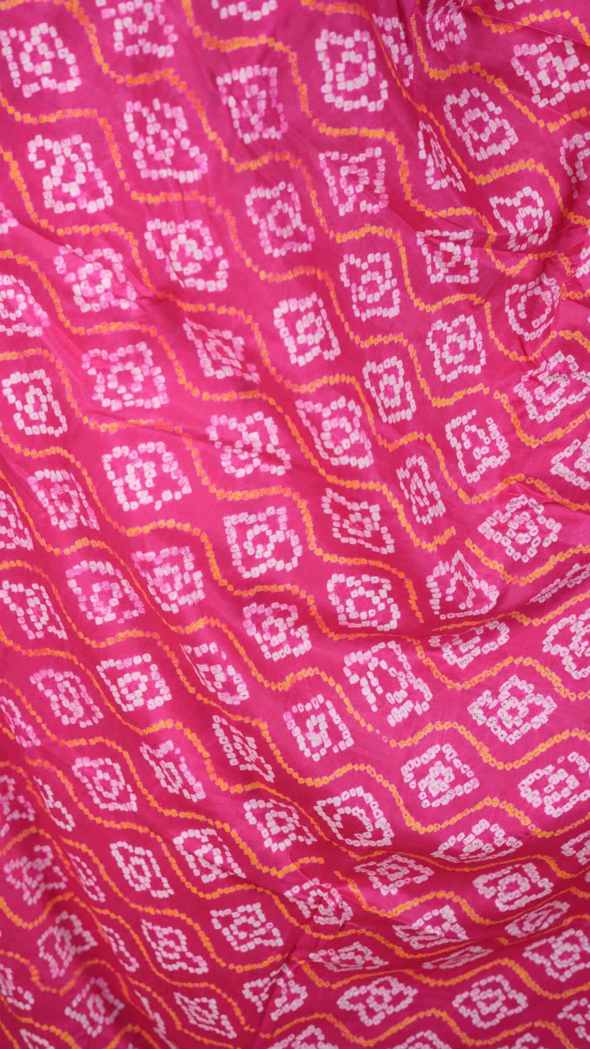 Gujrati Bandhej Dupatta, Gajji Silk, Color-Magenta