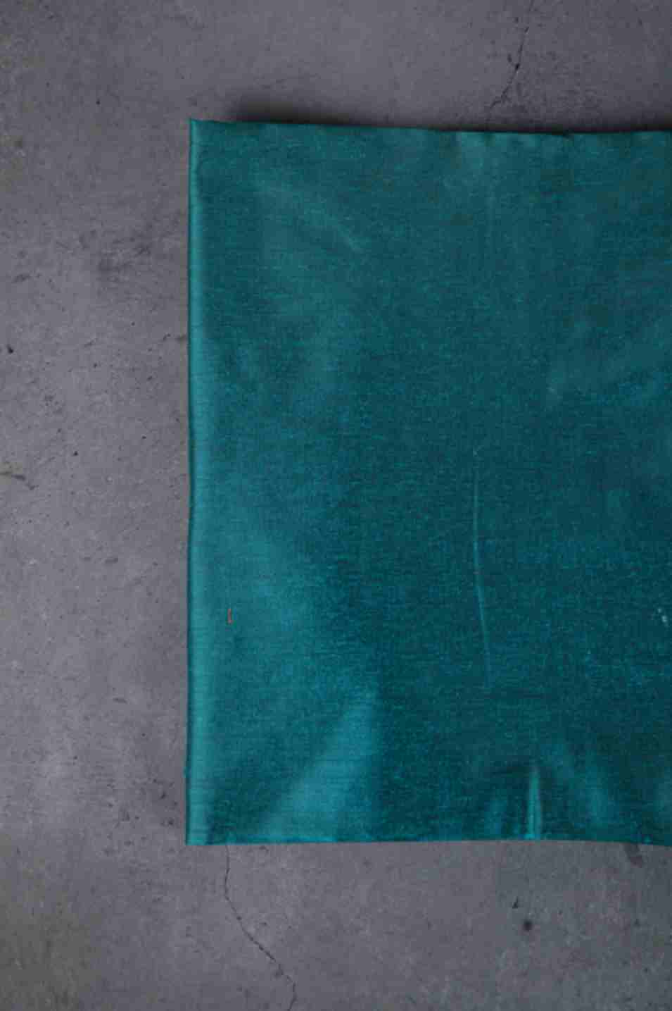 Banaras Brocade Dress Material, Rayon, Color-Teal w/Copper Zari